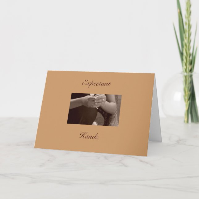 Erwartungsvolle Hände Karte (Vorderseite)