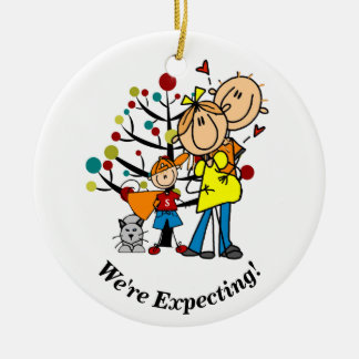 Erwartungsvolle Paare, Kleinkind-Junge, Keramik Ornament