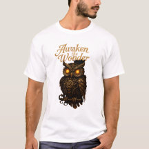 Erweckendes Staunen – Mechanical Owl Art T-Shirt