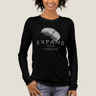 "Erweitern Sie Ihre Horizonte" Weißes Licht Grau M Tri-Blend Shirt