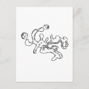 erweitertes Gesicht Postkarte