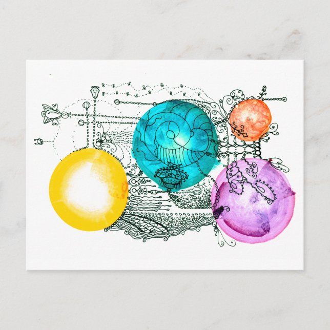 Erweiterung der Multiversen Kunst Postkarte (Vorderseite)
