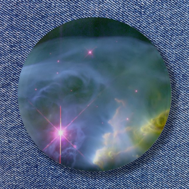 Erweiterung des Fotos "Bubble Celestial Space" Button (Expanding Bubble Pinback Button)