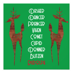 Erweiterung des Fotos - Rentier des Weihnachtsmann Fotodruck