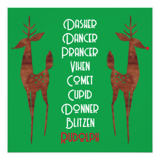 Erweiterung des Fotos - Rentier des Weihnachtsmann Fotodruck