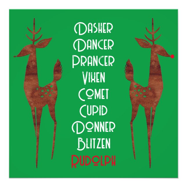 Erweiterung des Fotos - Rentier des Weihnachtsmann Fotodruck (Vorne)