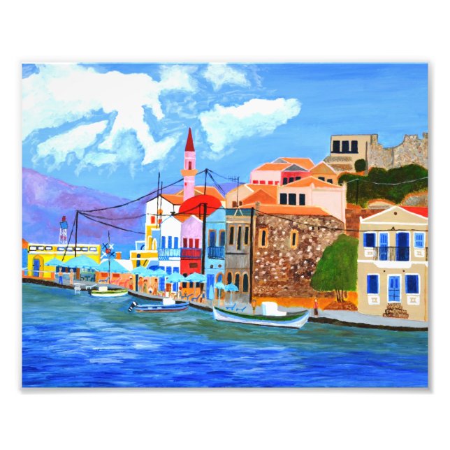 Erweiterung des griechischen Fotos an der Küste Fotodruck (Vorne)