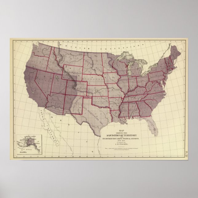 Erwerb von US-Territorien Poster (Vorne)