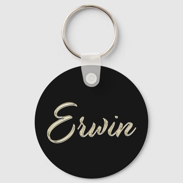 Erwin Button Name Schlüsselanhänger (Vorderseite)