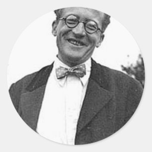 Erwin Schrodinger Runder Aufkleber