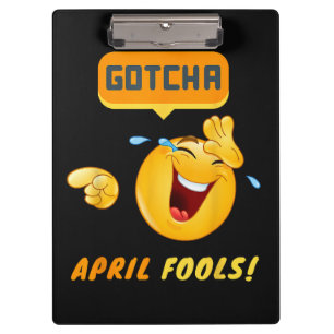ERWISCHT - April-Scherztag Lustig Klemmbrett