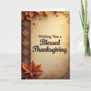 Erwünschte Segenswünsche zum Thanksgiving-Karten Karte