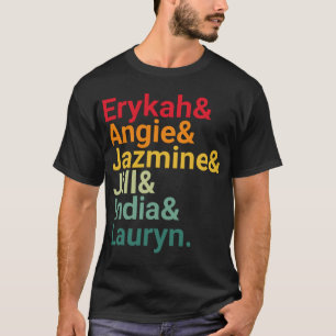 Erykah, Angie, Jazmine, Indien, Lauryn Sunset Retr T-Shirt