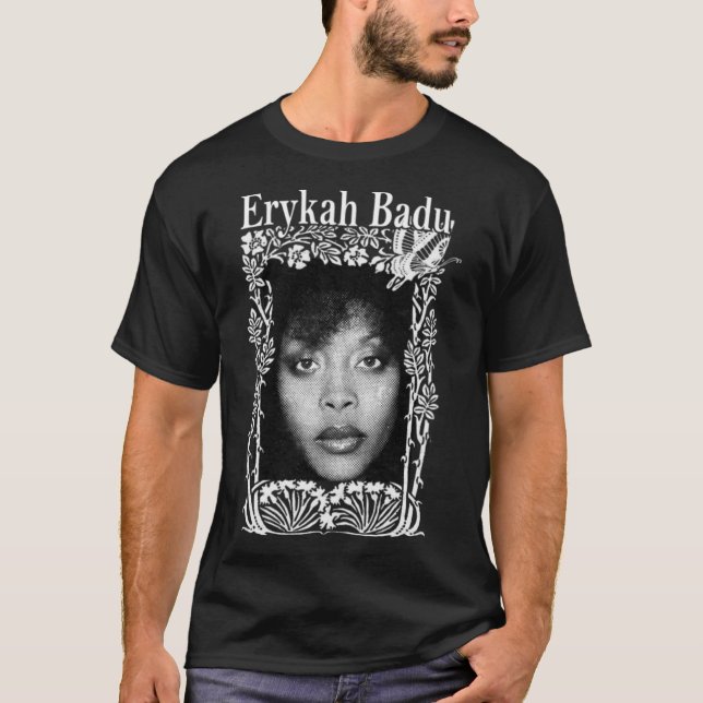 Erykah Badu - Schwarzer Rusty T-Shirt (Vorderseite)