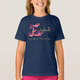 Erykah Girls Name bedeutet E Mongram Herz T-Shirt