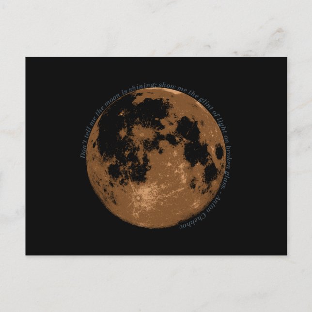 Erzähl mir nicht, dass der Mond das Zitat von Tsch Postkarte (Vorderseite)