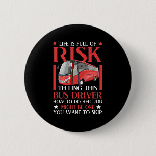 Erzählen dieses Busfahrers Button