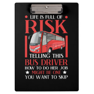 Erzählen dieses Busfahrers Klemmbrett