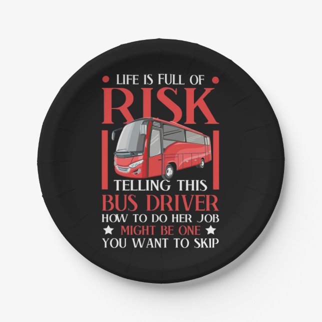 Erzählen dieses Busfahrers Pappteller (Vorderseite)