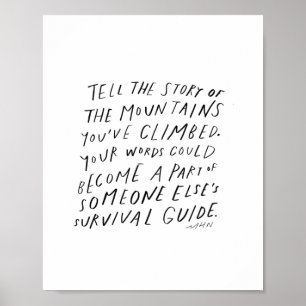 Erzählen Sie Ihre Geschichte - inspirierendes Zita Poster