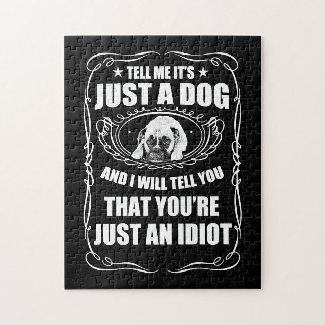 ERZÄHLEN SIE MIR IHREN NUR EINEN HUND MOPS PUZZLE (Vertikal)