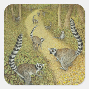 Erzählen von Geschichten Quadratischer Aufkleber