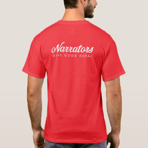Erzähler geben das gute auralt weißer/roter f/b T-Shirt