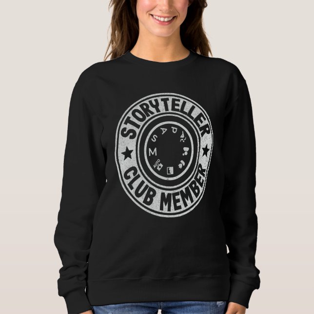 Erzählerclub-Mitglied Fotograf Kamera Foto Sweatshirt (Vorderseite)