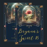 Erzählung so alt wie Zeit verzauberte Rose Süß 16 Einladung<br><div class="desc">Passen Sie diese Einladung mit Ihren Daten für Ihre Veranstaltung an.</div>