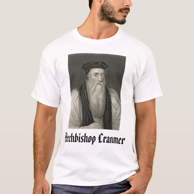 Erzbischof Cranmer, Erzbischof Cranmer T-Shirt (Vorderseite)