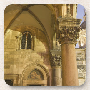 Erzbischofspalast-Arkaden mit Dubrovnik Kathedrale Getränkeuntersetzer