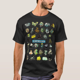 Erze und Mineralien Edelstahl- und Kristallrockens T-Shirt