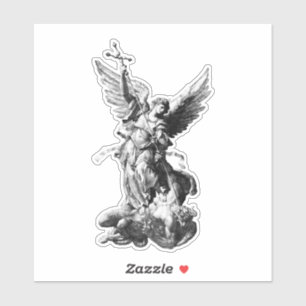 Erzengel, der Lucifer Vintagen Kunstaufkleber Aufkleber