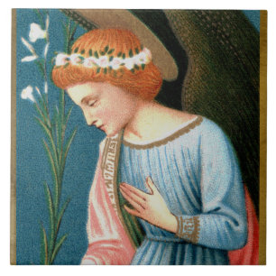 Erzengel Gabriel, Lippi’s Verkündigung (Detail) Fliese