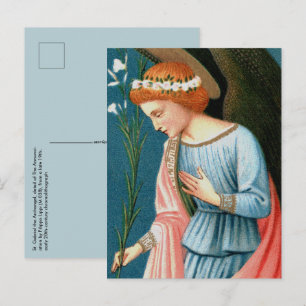 Erzengel Gabriel, Lippi’s Verkündigung (Detail) Postkarte