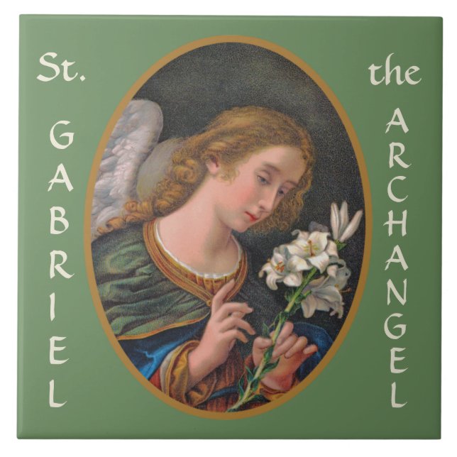 Erzengel Gabriel (M 035) Fliese (Vorderseite)