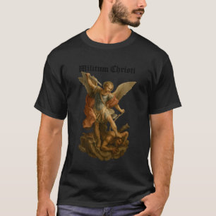 Erzengel Michael besiegt Satan - Militium Christi T-Shirt