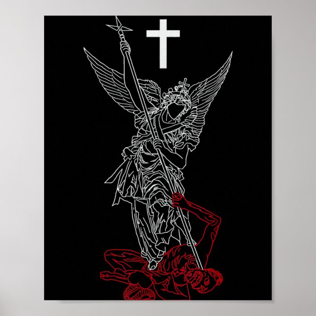 Erzengel Michael besiegt Satan Poster (Vorne)