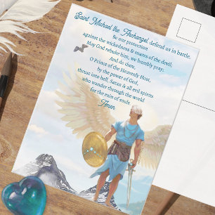 Erzengel Michael, der Erzengel-Schutzgebet Postkarte