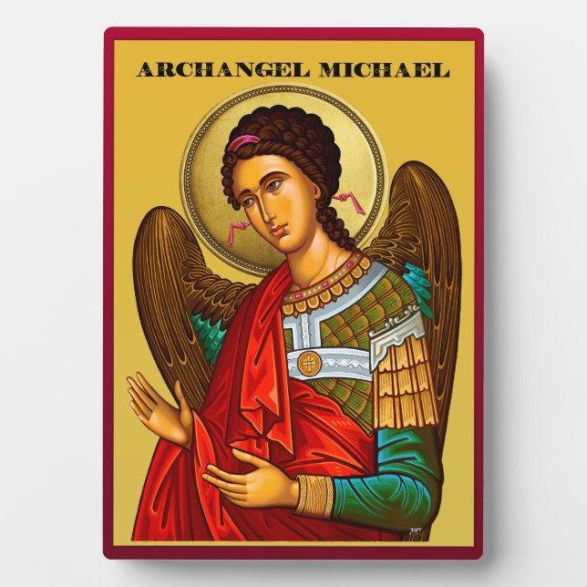 Erzengel Michael Fotoplatte (Vorderseite)
