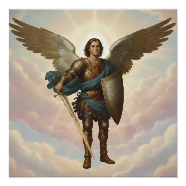 Erzengel-Michael-Gemälde Engel Michael  Poster (Vorderseite)