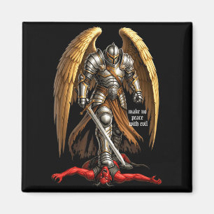 Erzengel Michael Glaube Design Macht keinen Friede Magnet
