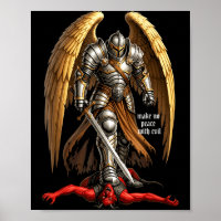 Erzengel Michael Glaube Design Macht keinen Friede