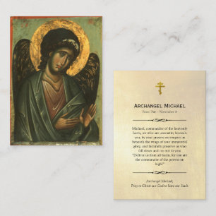 Erzengel Michael Orthodoxe Christliche Gebetskarte Platzkarte