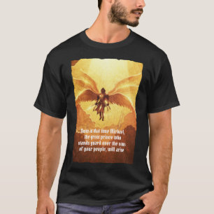 Erzengel Michael Sechs Flügel   Bibelvers Schwarze T-Shirt
