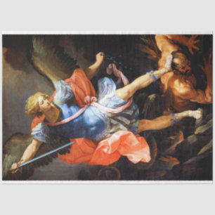Erzengel Michael tramples Satan, Guido Reni Seidenpapier