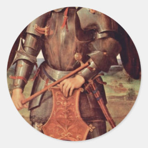 Erzengel Michael von Perugino Pietro (Beste Qualit Runder Aufkleber