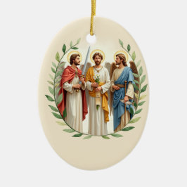 Erzengel mit Gottes Frieden und Segen Skulptur Keramik Ornament