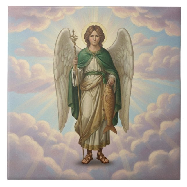 Erzengel Raphael Engel Fliese (Vorderseite)