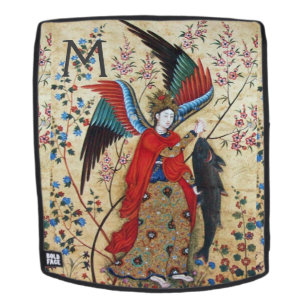 ERZENGEL-RAPHAEL UND FISCH-MONOGRAMM RUCKSACK